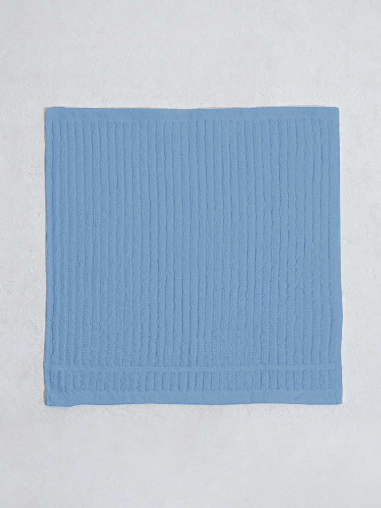 Westside Home Blue Face Towels (Set of 2)