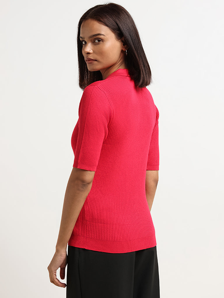 Wardrobe Pink Collared Top