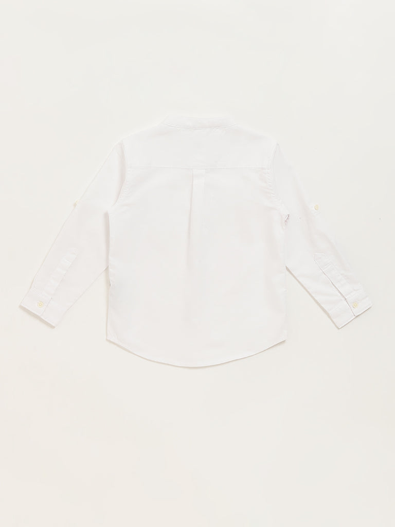 HOP Kids White Straight-Fit Shirt