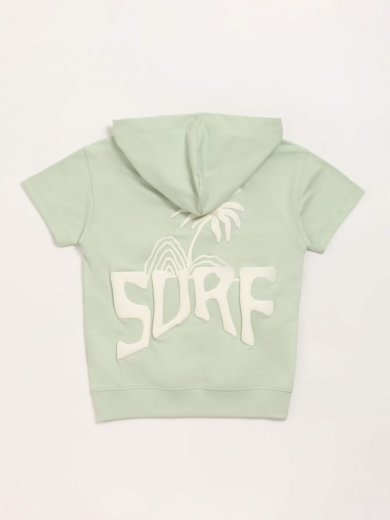 Y&F Kids Green Hoodie T-Shirt