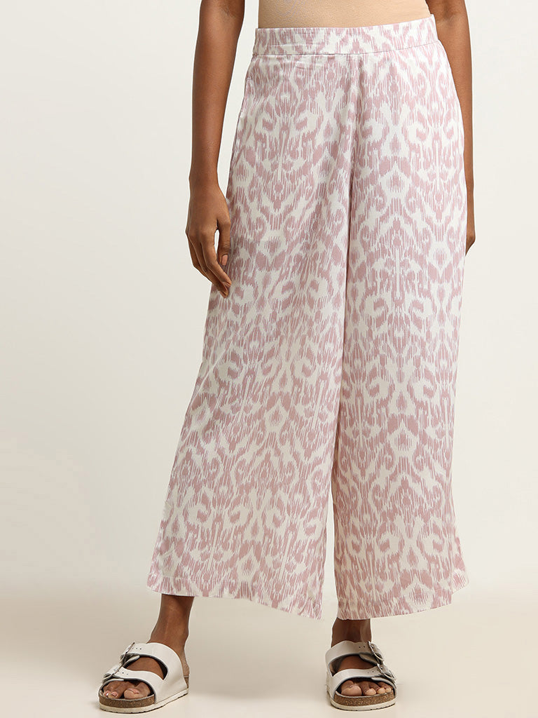 Utsa Mauve Printed Palazzos