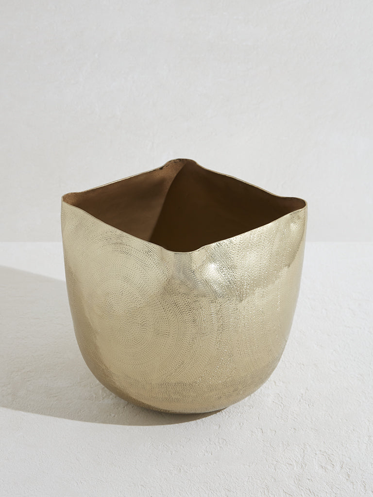 Westside Home Gold Hammered Planter