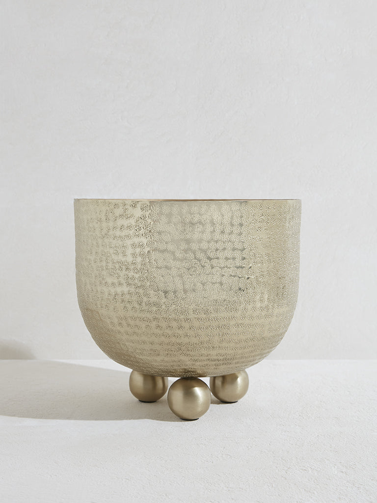 Westside Home Gold Textured Planter with Legs