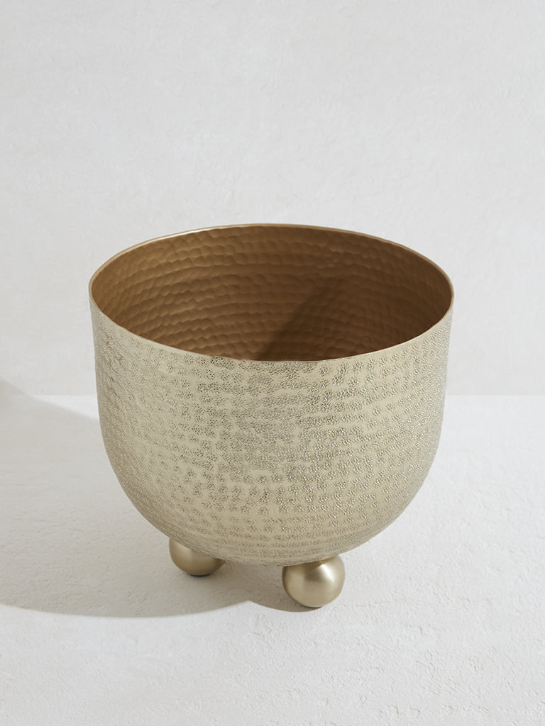 Westside Home Gold Textured Planter with Legs