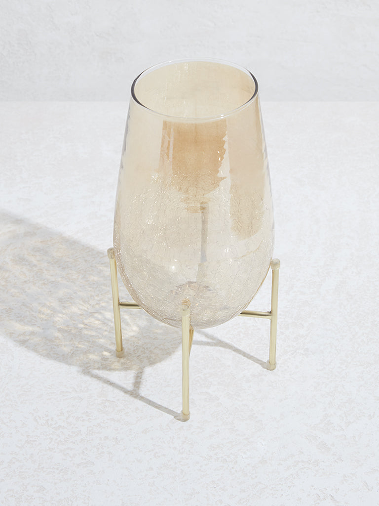 Westside Home Gold Cylindrical Glass Vase