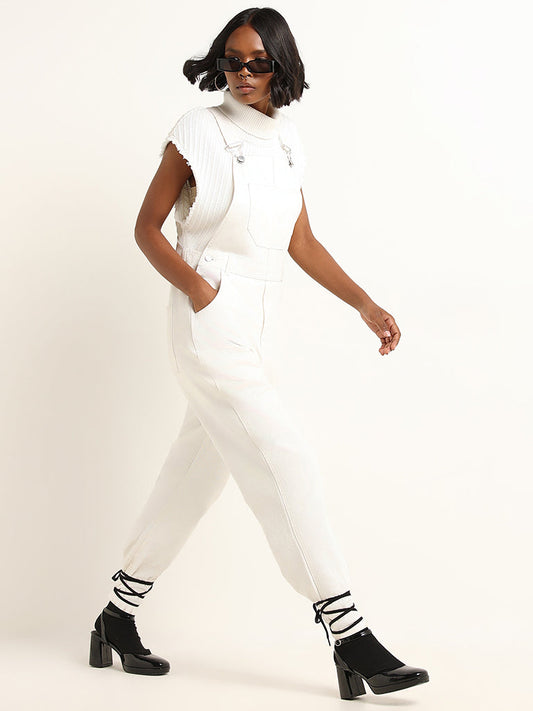 Nuon Plain White Jumpsuit