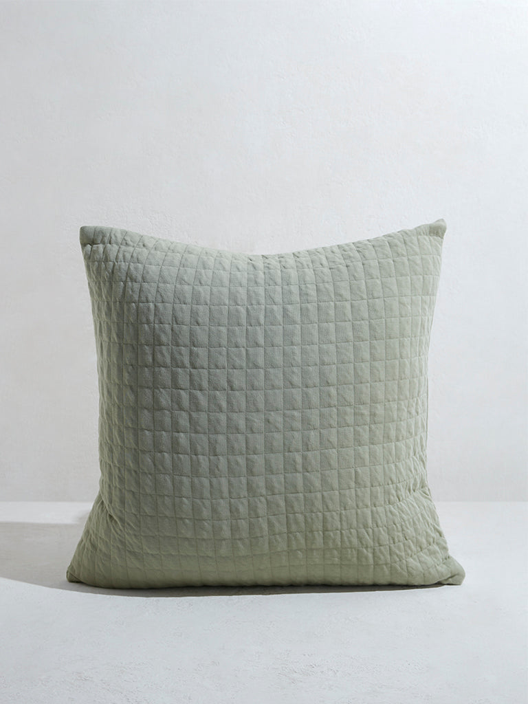 Westside Home Mint Geometric Design Cushion Cover