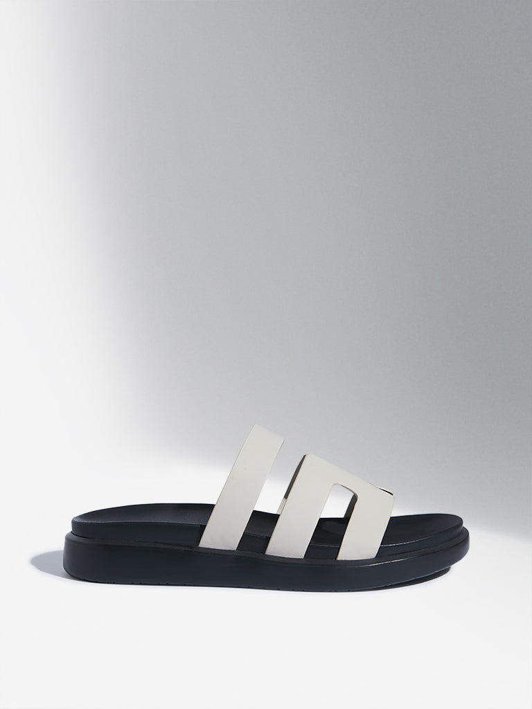 LUNA BLU Ivory Multi-Strap Sandals