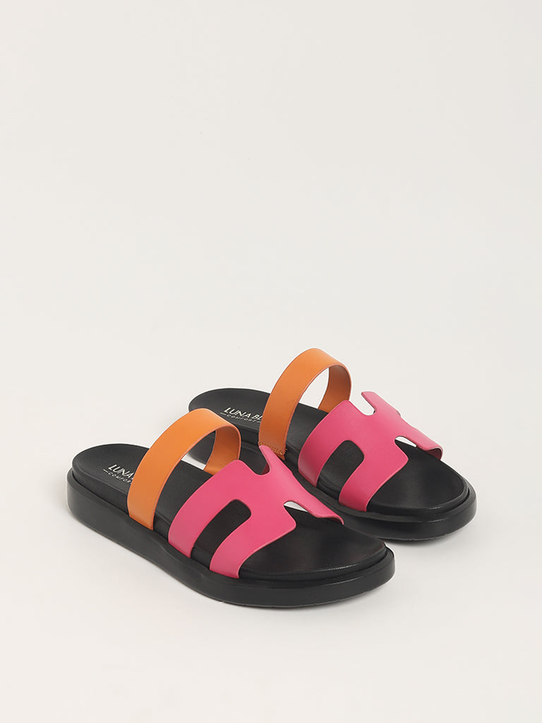 LUNA BLU Pink & Orange Sandals