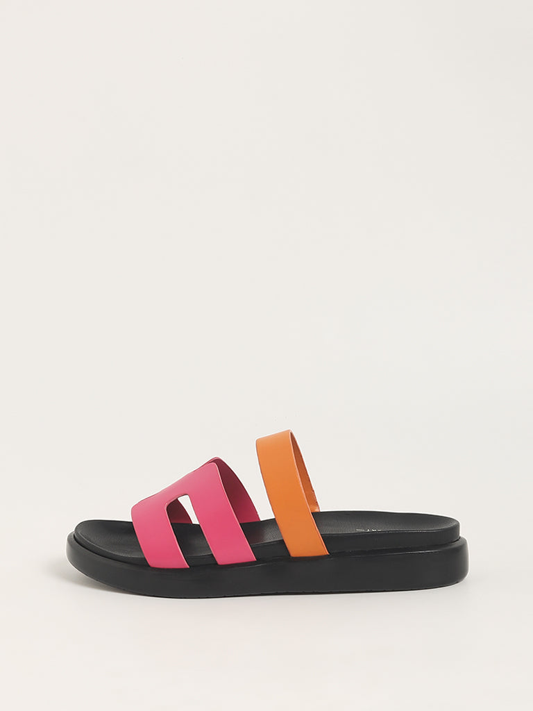 LUNA BLU Pink & Orange Sandals