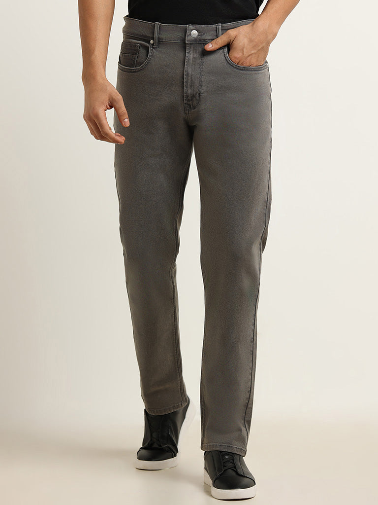 Ascot Grey Relaxed Fit Mid-Rise Jeans