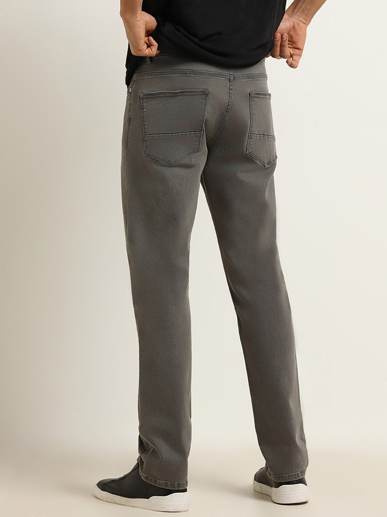 Ascot Grey Relaxed Fit Mid-Rise Jeans