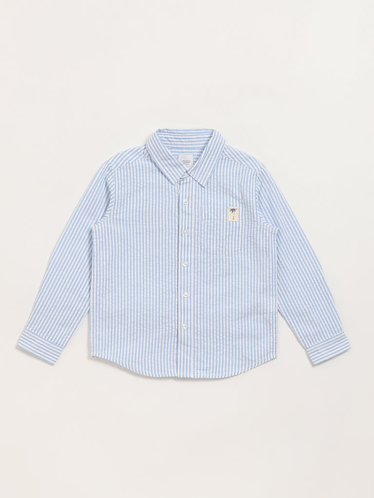 HOP Kids Blue Striped Shirt