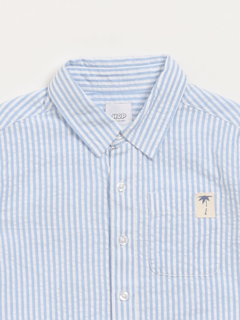 HOP Kids Blue Striped Shirt