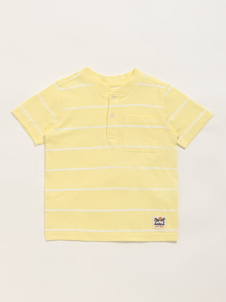 HOP Kids Yellow Striped T-Shirt