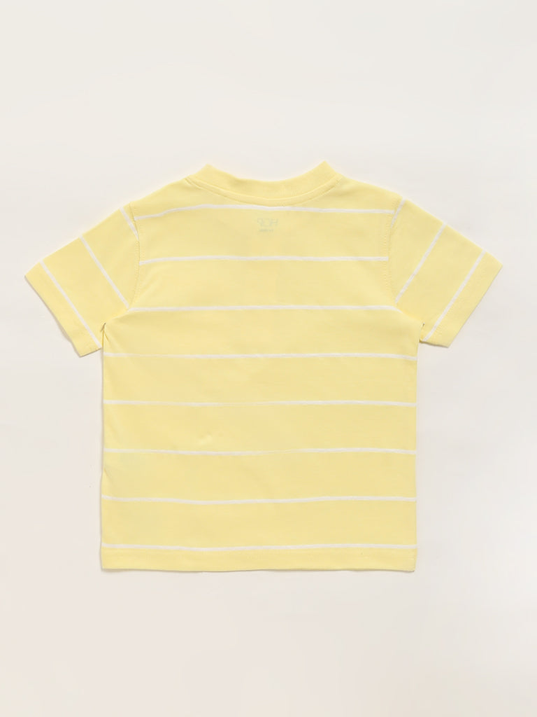 HOP Kids Yellow Striped T-Shirt