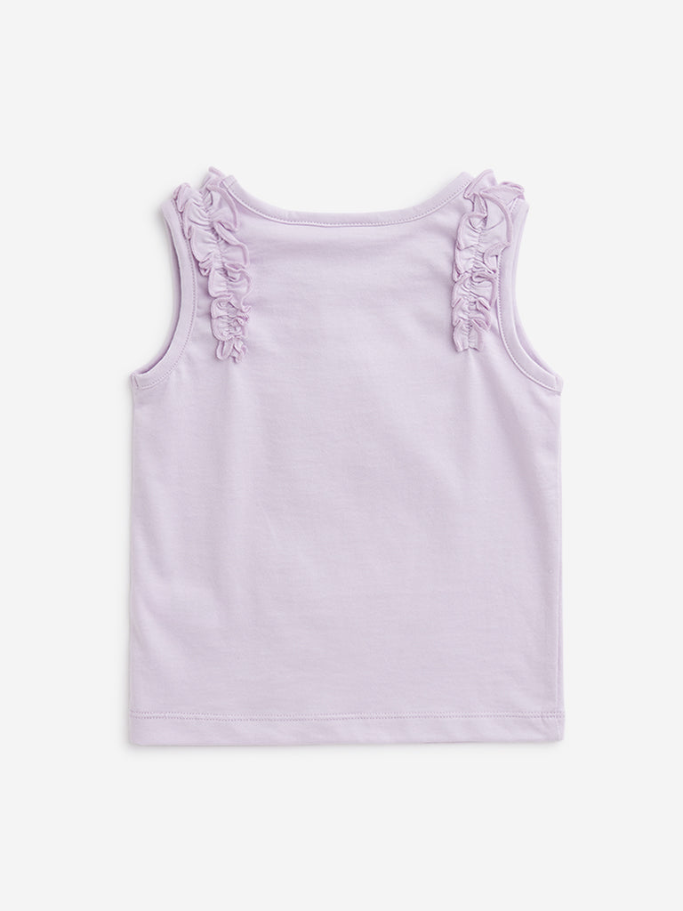 HOP Kids Light Lilac Pineapple Design Top