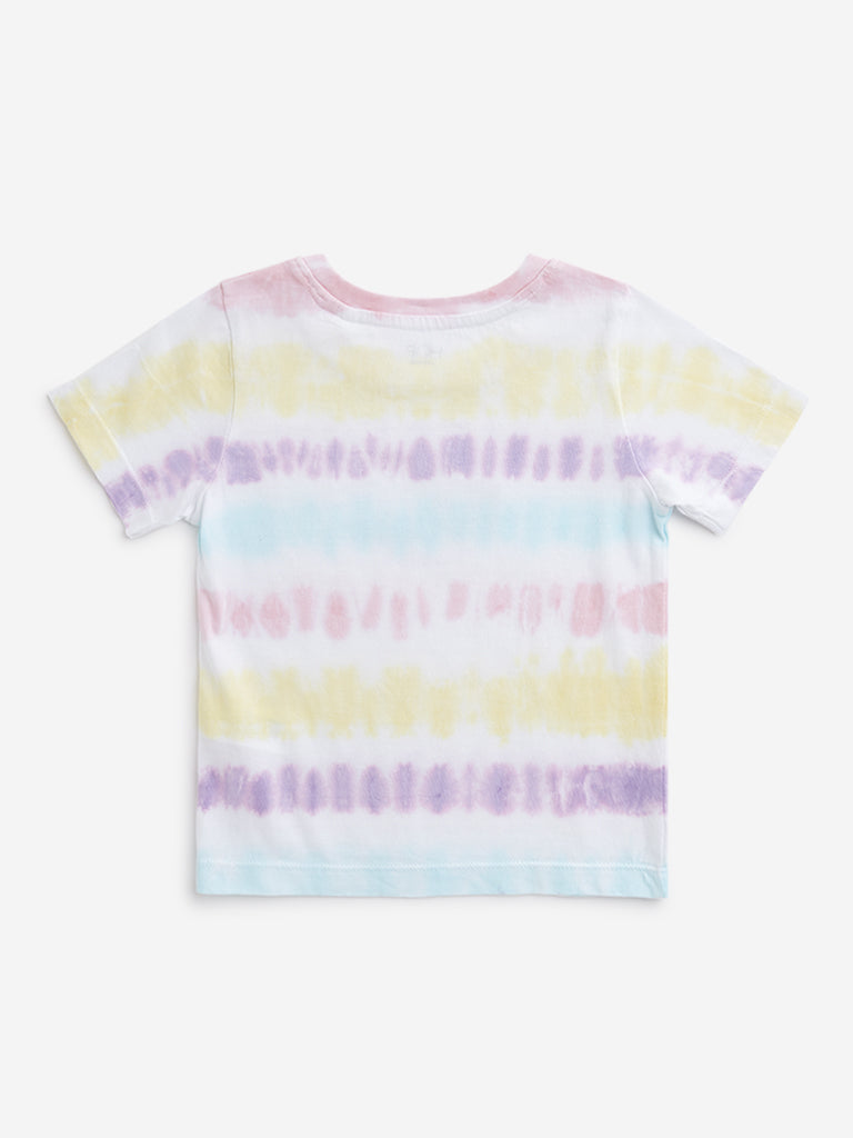 HOP Kids Multicolor Tie-Dye Printed T-Shirt