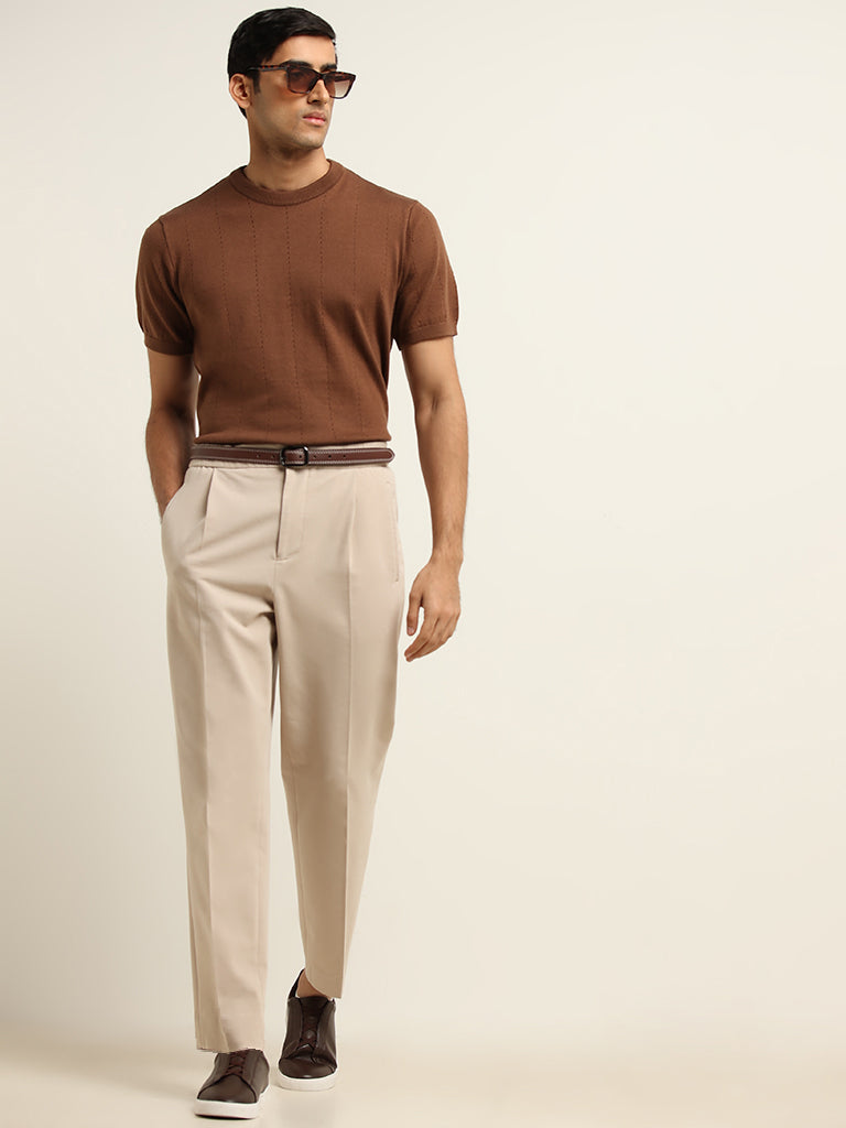 Ascot Tan Relaxed Fit T-Shirt