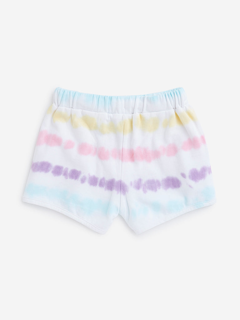 HOP Kids Multicolor Tie-Dye Printed Shorts