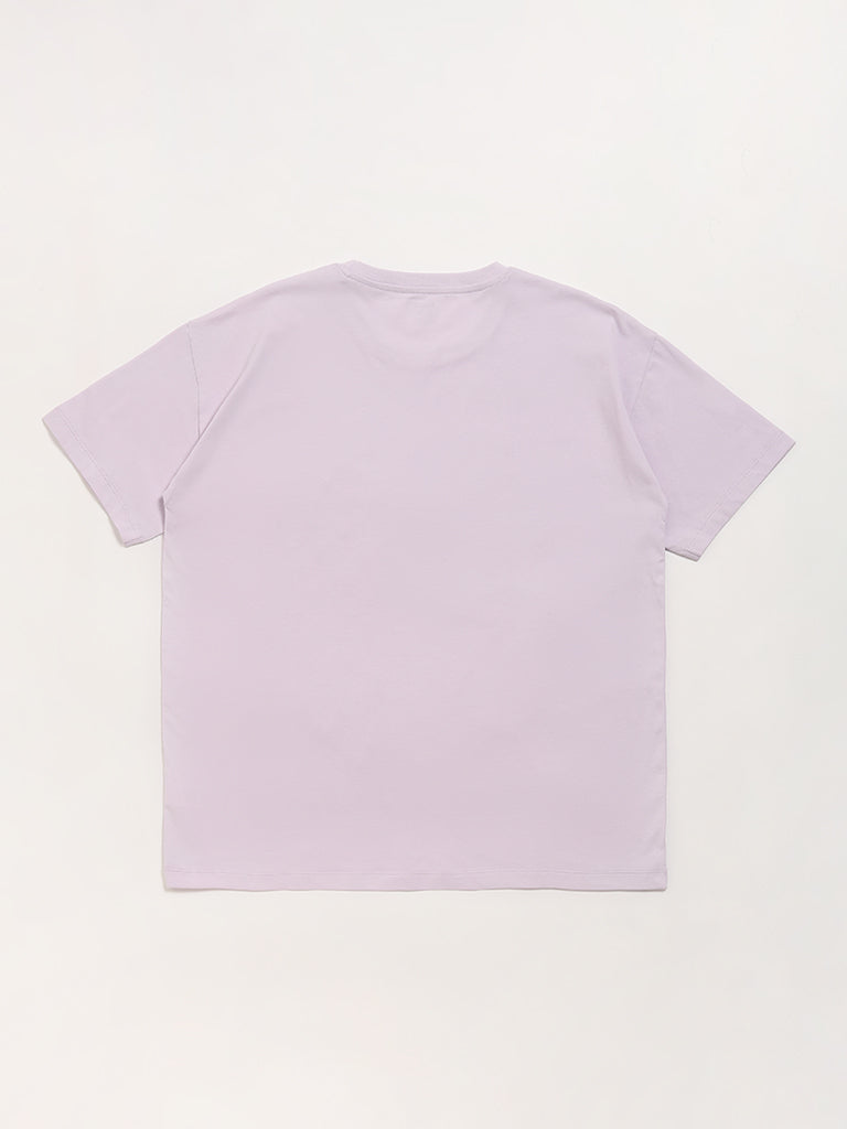 Y&F Kids Lilac Embossed T-Shirt