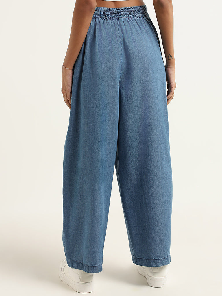 Bombay Paisley Blue Denim Pants