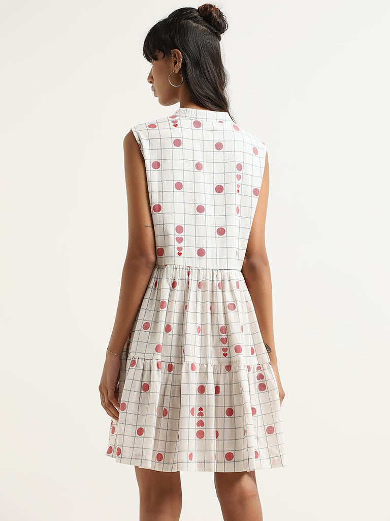 Bombay Paisley White Printed Dress