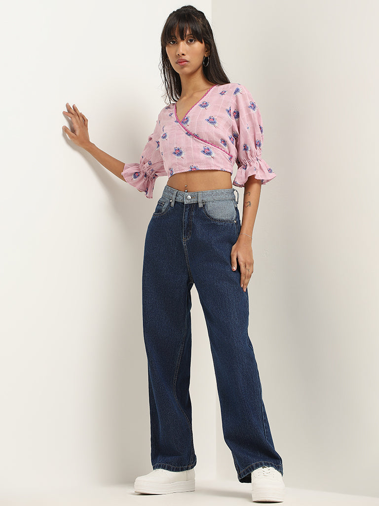 Bombay Paisley Lilac Crop Top