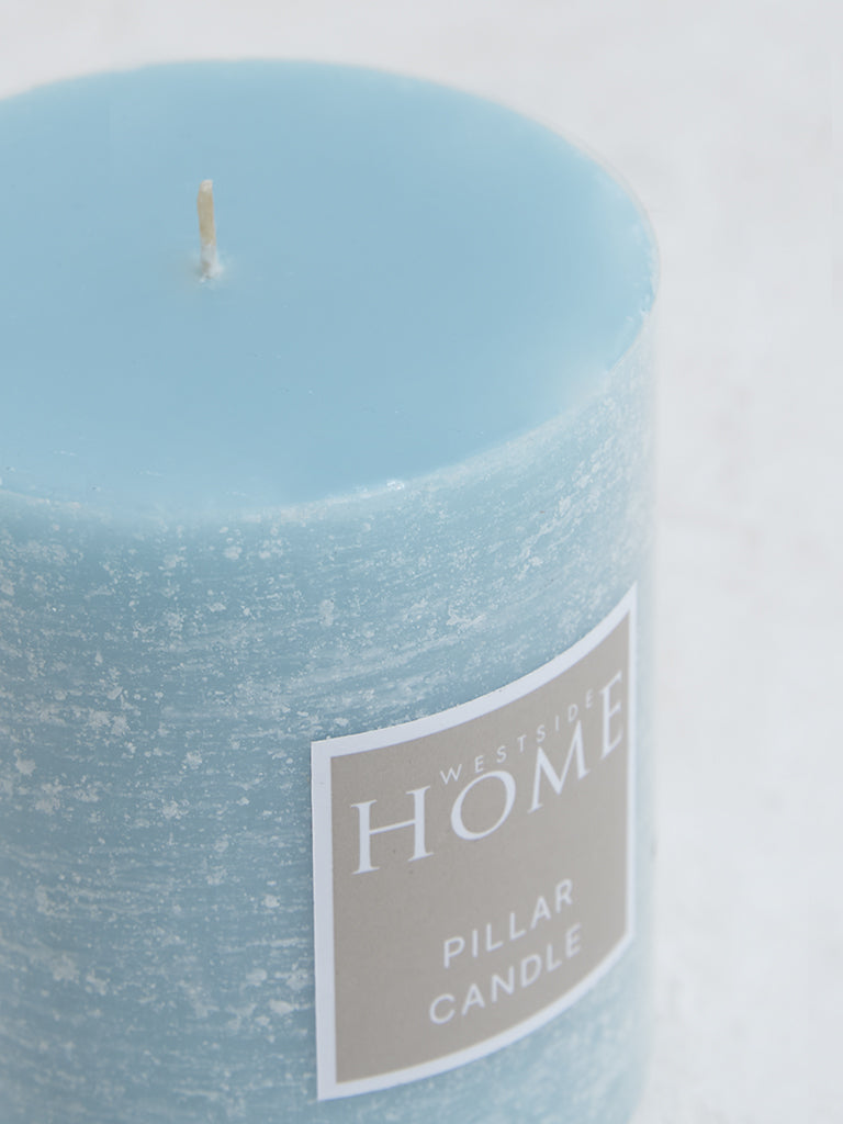 Westside Home Light Blue Pillar Candle