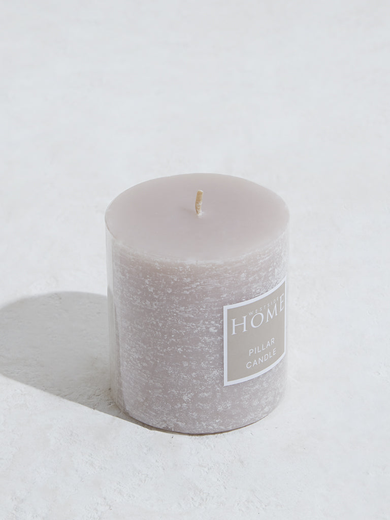 Westside Home Taupe Pillar Candle