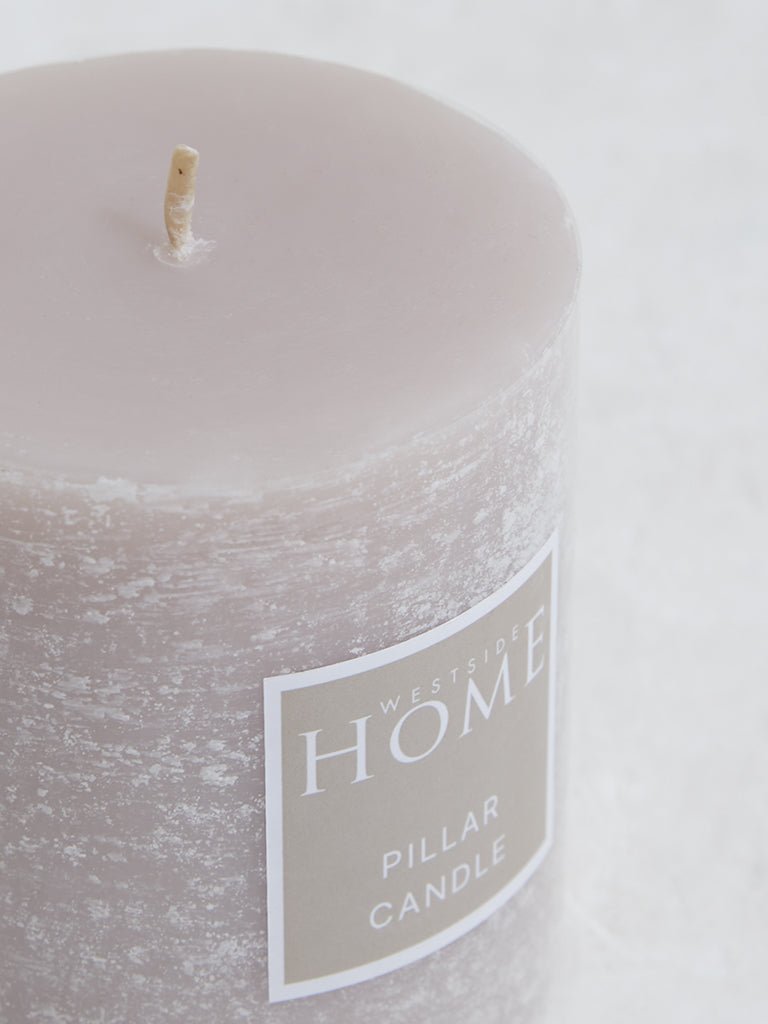 Westside Home Taupe Pillar Candle