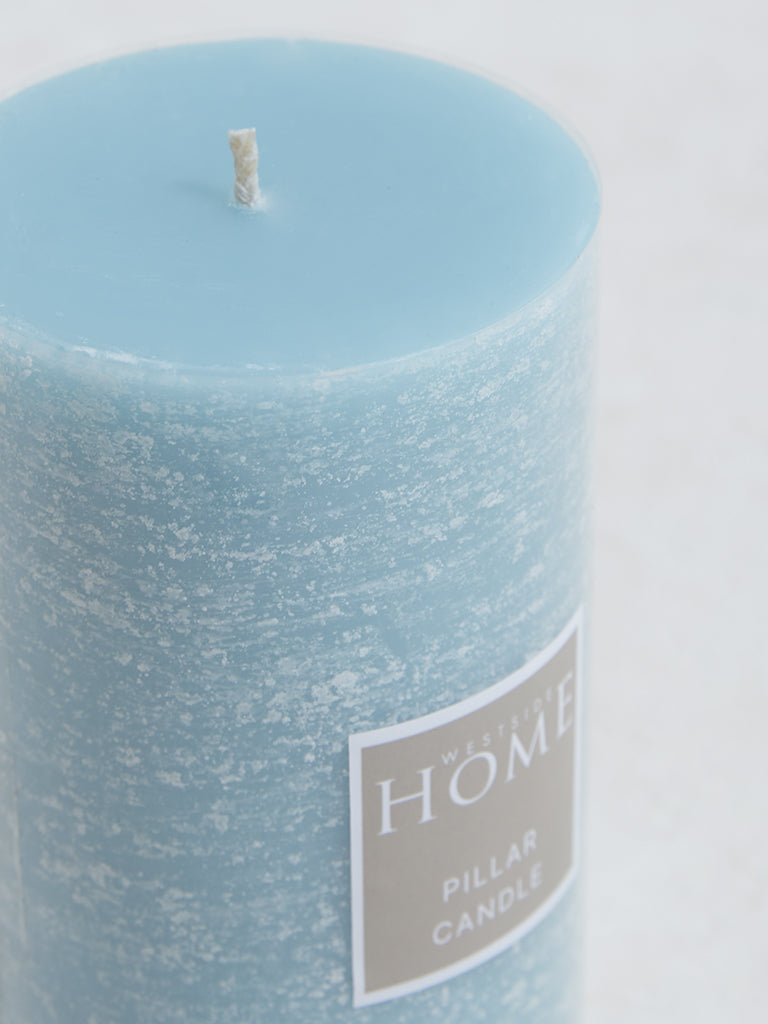 Westside Home Light Blue Pillar Candle