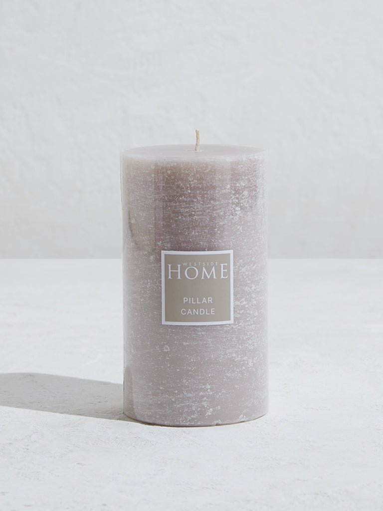 Westside Home Taupe Pillar Candle