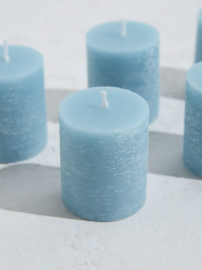 Westside Home Light Blue Votive Candles (Set of 6)