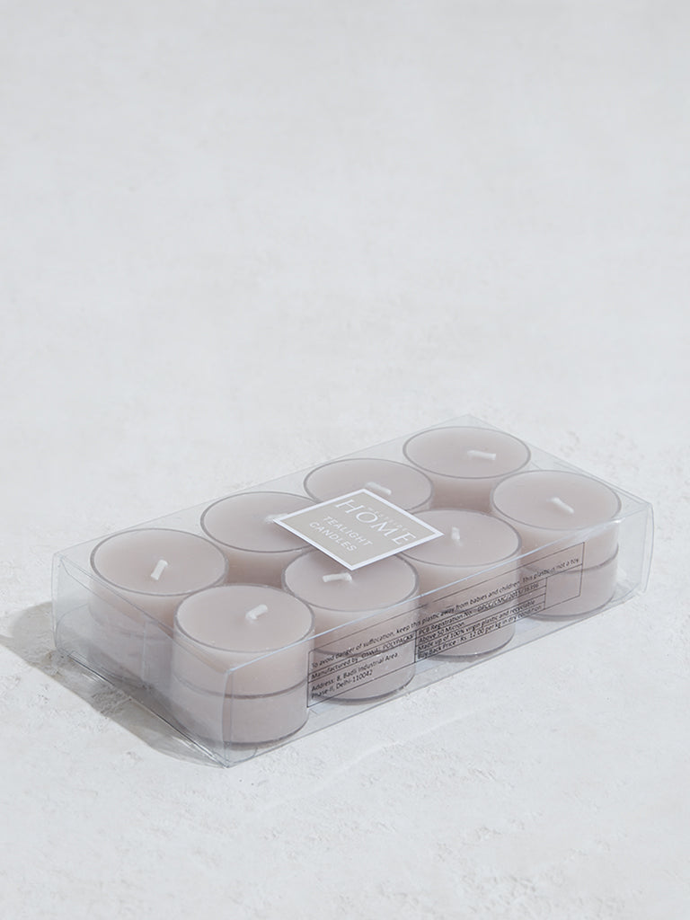 Westside Home Taupe Acrylic Tealight Candles (Set of 16)