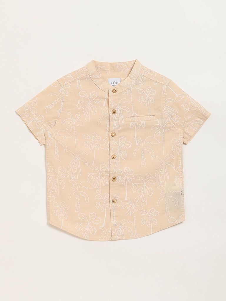 HOP Kids Beige Grandad Shirt