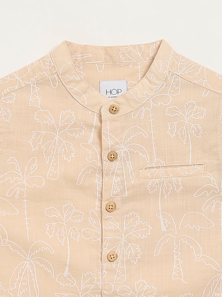 HOP Kids Beige Grandad Shirt