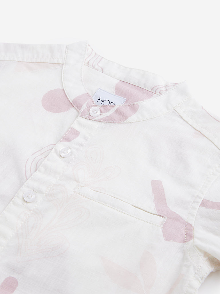 HOP Kids Light Pink Printed Shirt