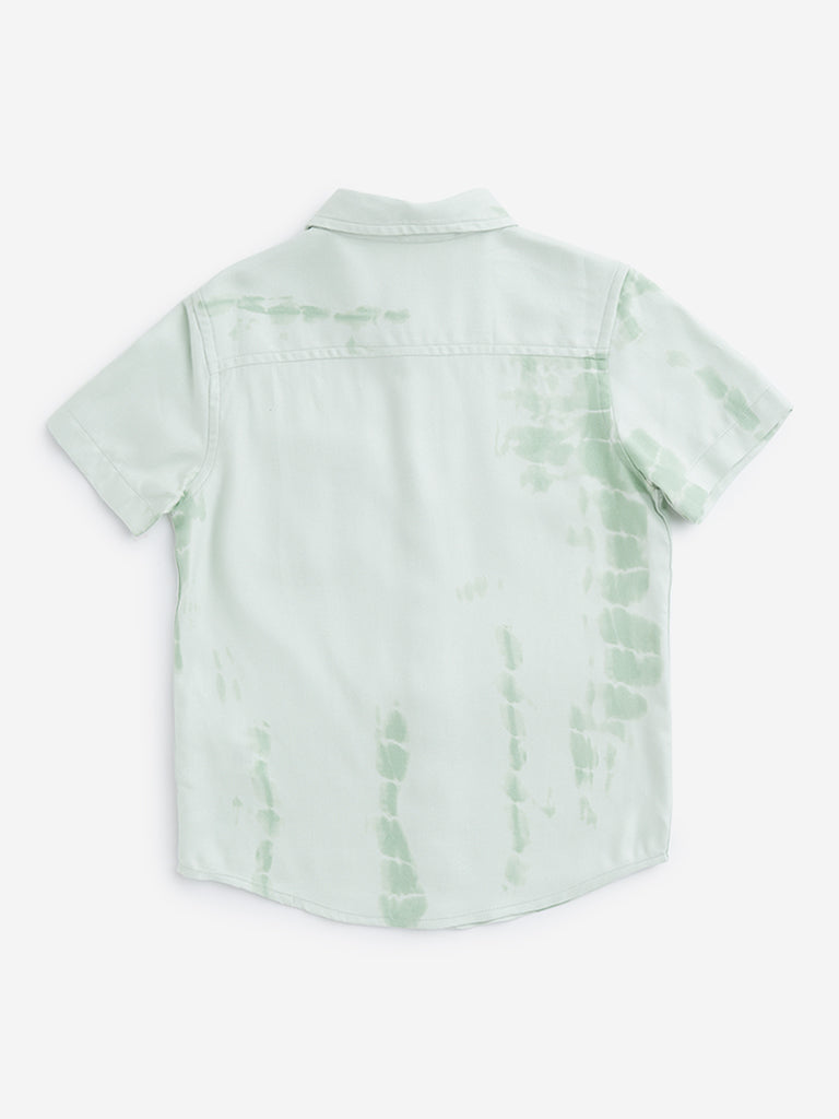 HOP Kids Sage Abstract Printed Shirt