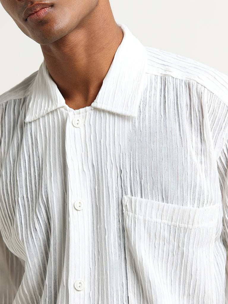 Nuon White Relaxed Fit Shirt