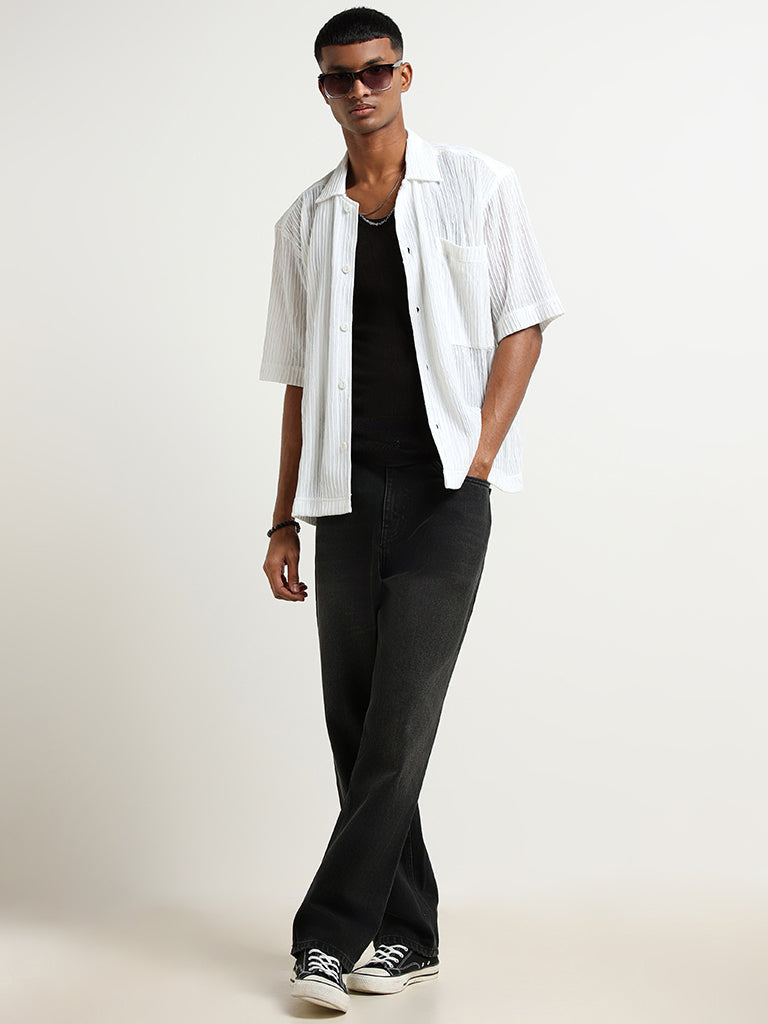 Nuon White Relaxed Fit Shirt