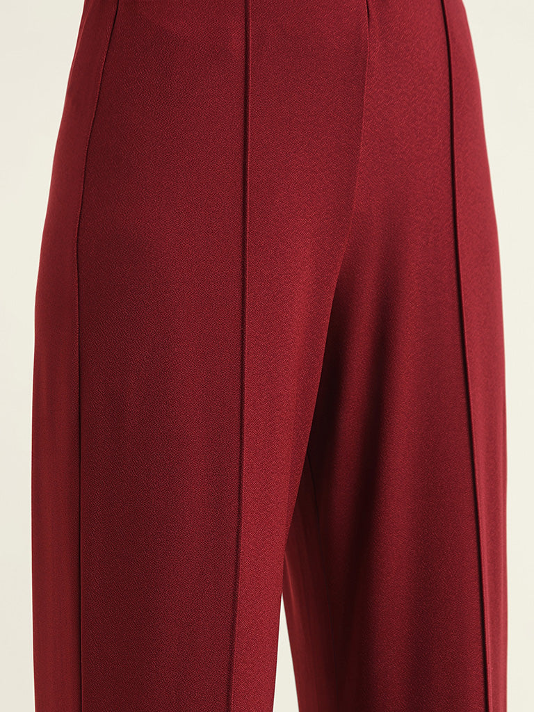 Wardrobe Plain Maroon Trousers