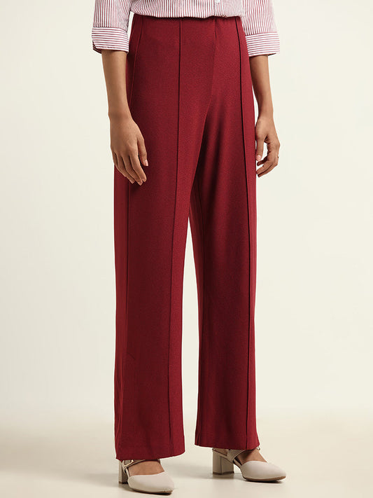 Wardrobe Plain Maroon Trousers