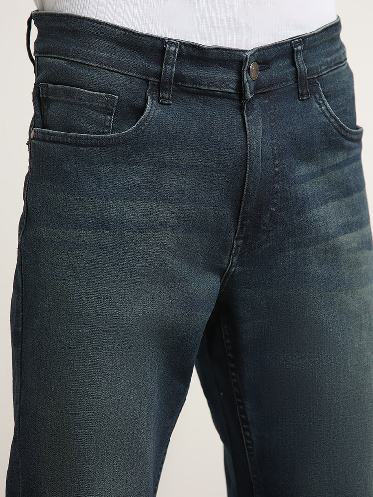 Nuon Blue Straight - Fit Mid - Rise Jeans