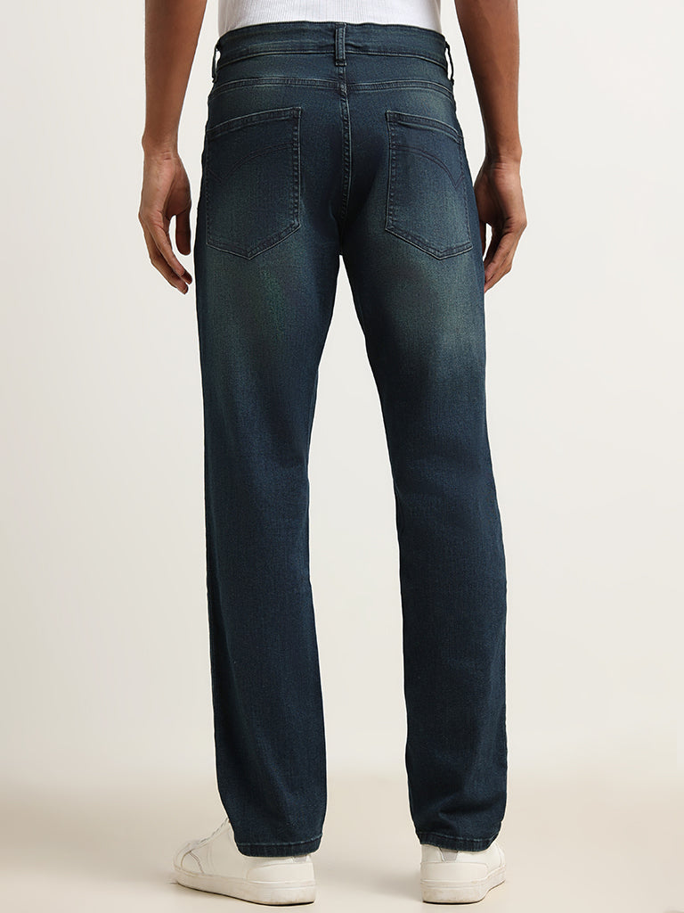 Nuon Blue Straight - Fit Mid - Rise Jeans