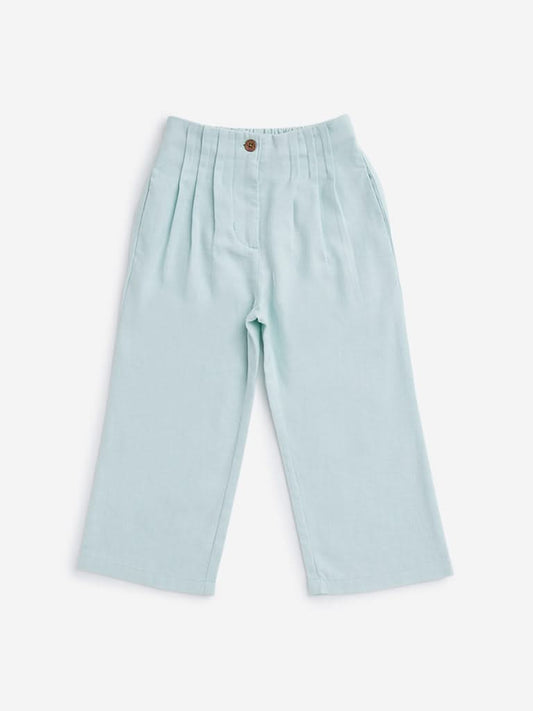 HOP Kids Sage Pleated Wide-Leg Pants