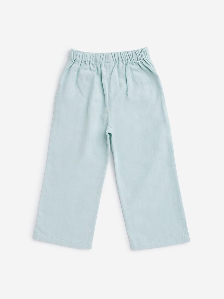 HOP Kids Sage Pleated Wide-Leg Pants