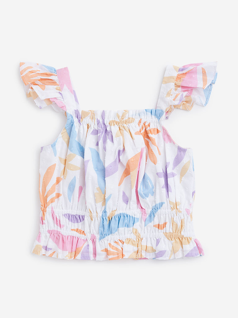 HOP Kids Multicolor Floral Design Top