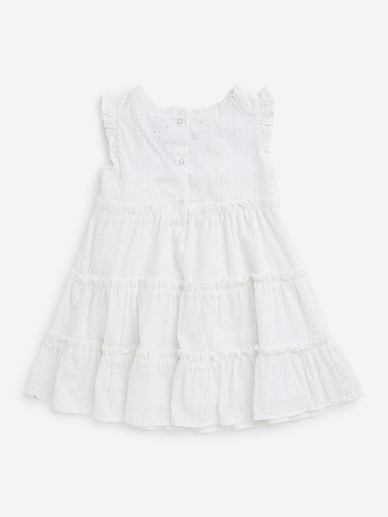 HOP Kids White Tiered Dress