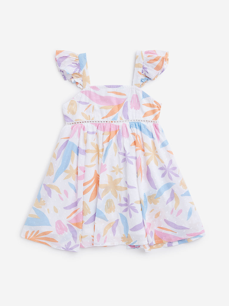 HOP Kids Multicolor Floral Printed Dress